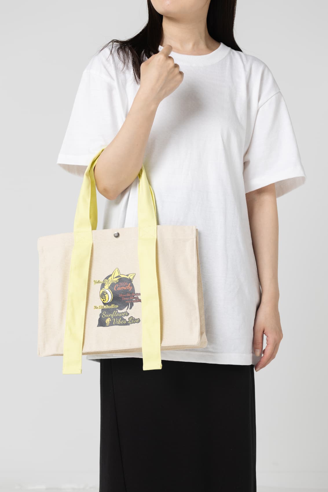 カラーハンドルスクエアトート