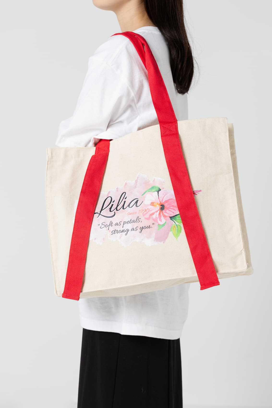 カラーハンドルスクエアキャリーオントート