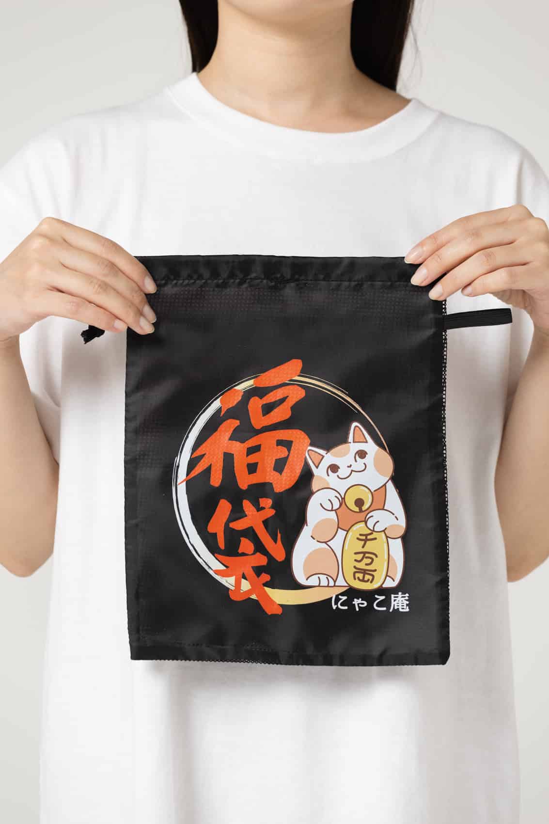 メッシュポリ巾着（M）｜トートバッグ