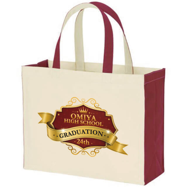 アクセントカラーマチ広ワイドバッグ(L)