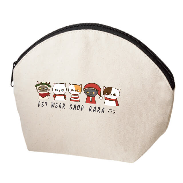 キャンバスシェルポーチ