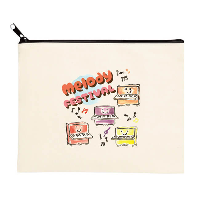 キャンバスフラットポーチ(L)