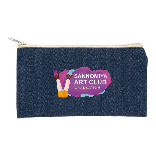 デニムコンパクトポーチ