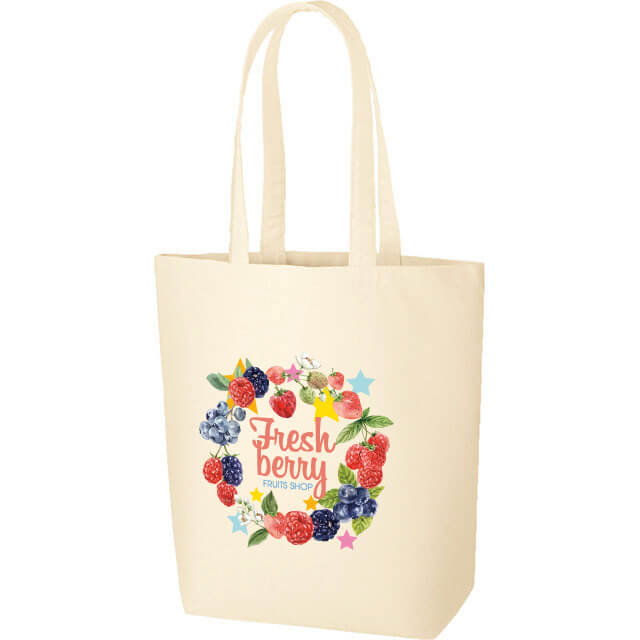 オーガニックコットン縦長トート（ナチュラル）｜トートバッグ