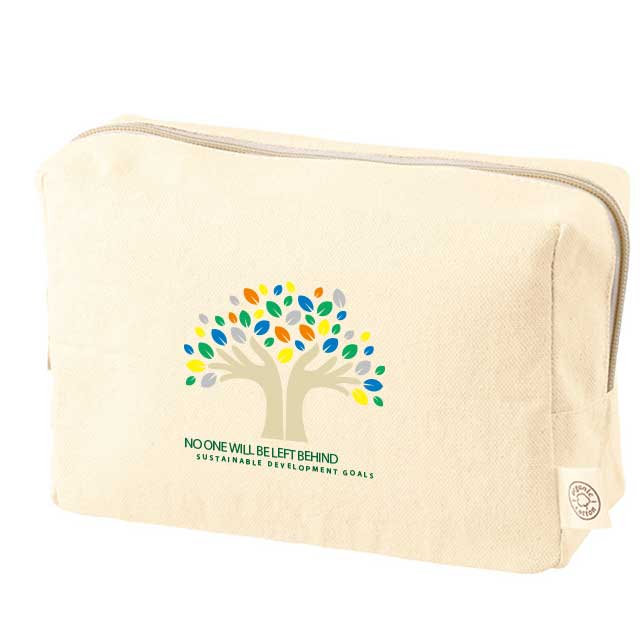 オーガニックコットンキャンバスファスナーポーチ