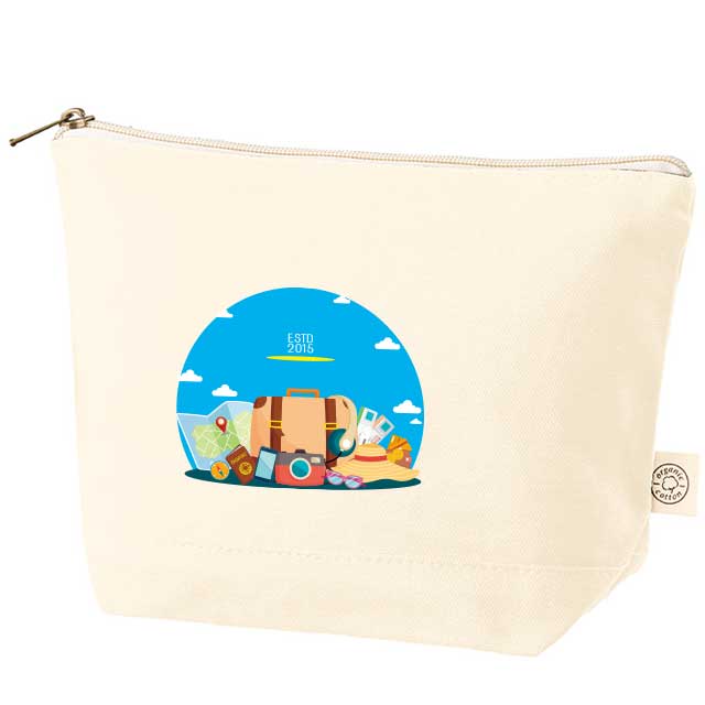 オーガニックコットンキャンバスデイリーポーチ（M）