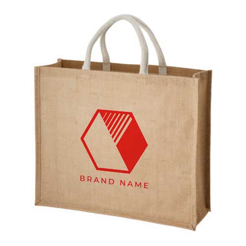 ジュートスクエアトート(L) 