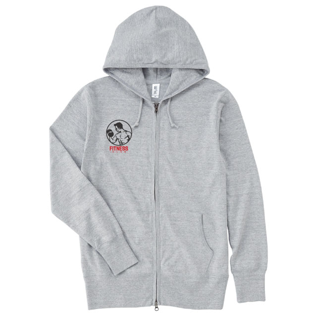 軽い着心地ジップパーカー