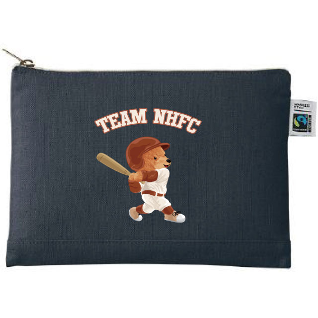 フェアトレードコットンキャンバスフラットポーチ（M）