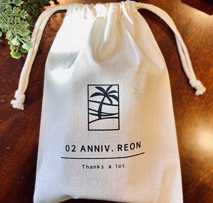 コットン巾着（Ｍ）の作成事例