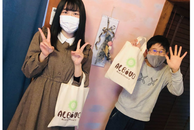 オーガニックコットンＡ４フラットバッグの作成事例