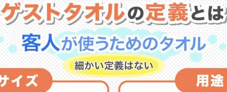 よく耳にする「ゲストタオル」とは?
