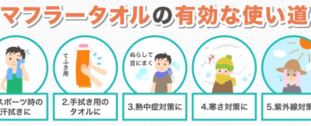 マフラータオルとは?特徴と有効な使い道